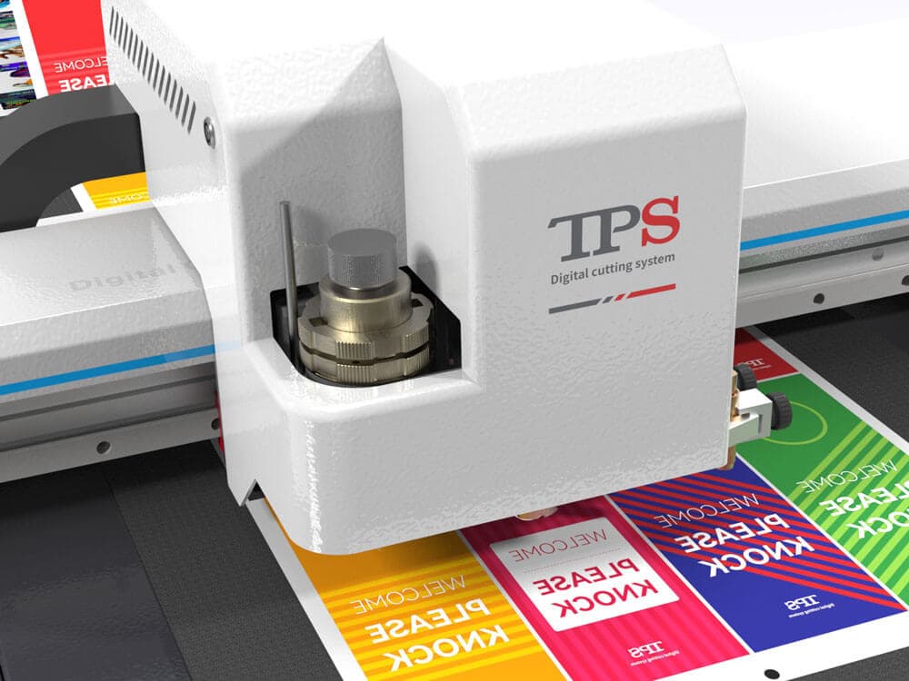 The TPS S2 tool head over the cutting table