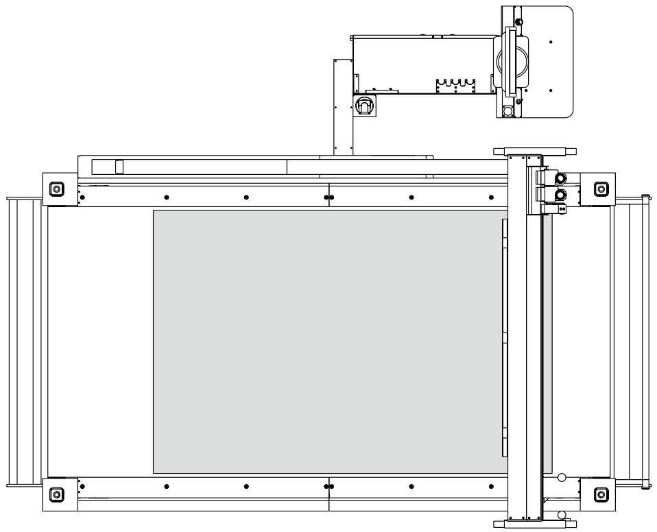 A plan drawing of the TPS X7 table